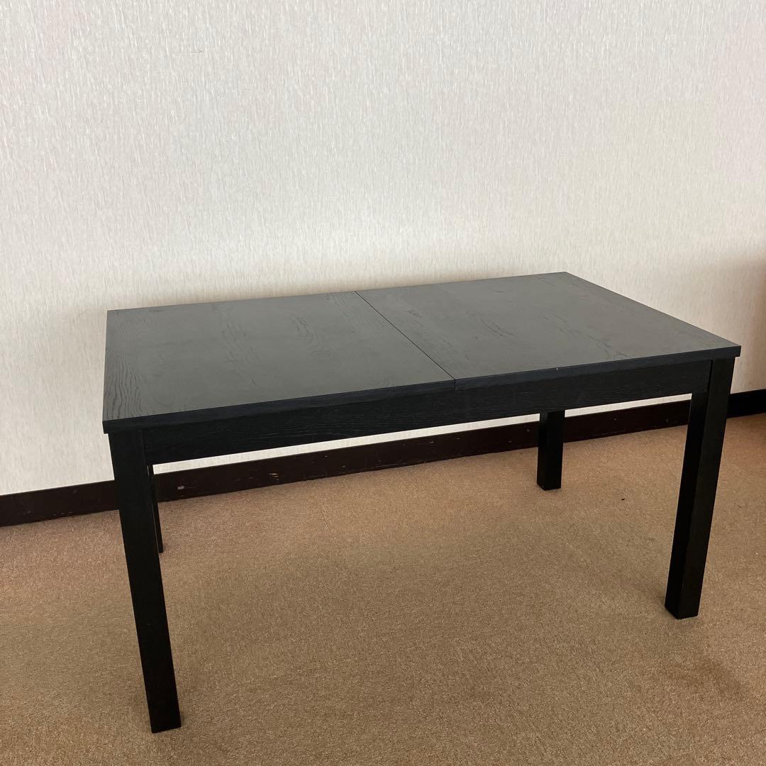 IKEA イケア　伸長式ダイニングテーブル　BJURSTA ブラック　③