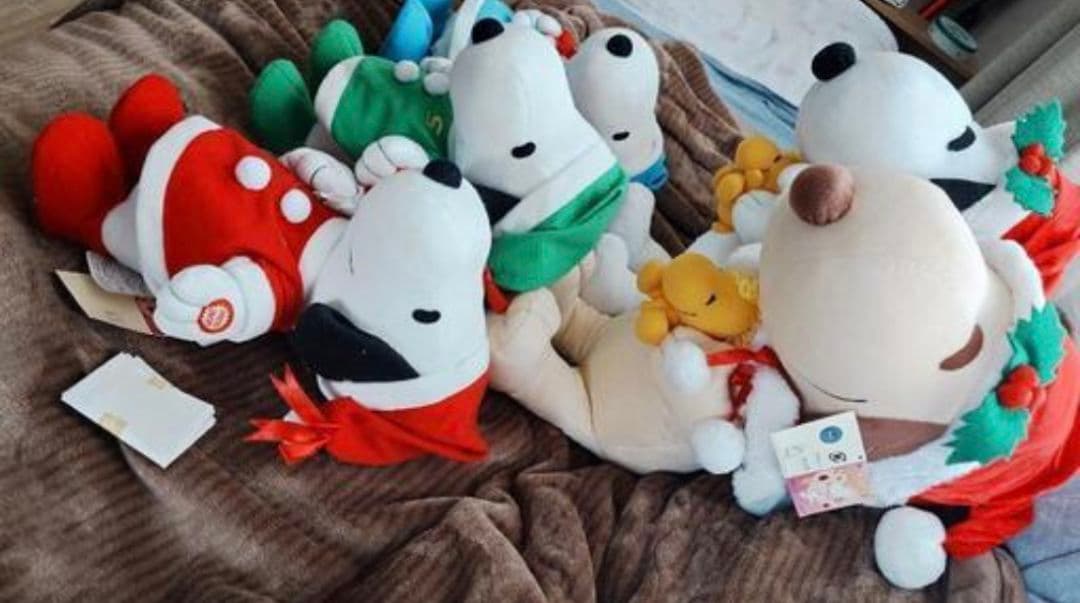 【未使用品】スヌーピーぬいぐるみ(クリスマスVer.)