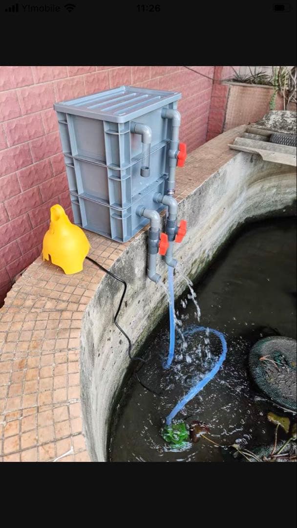 三段式濾過装置大型水槽用沈殿物理生物一体型濾過槽外部式 器水槽濾過試しろ材付き