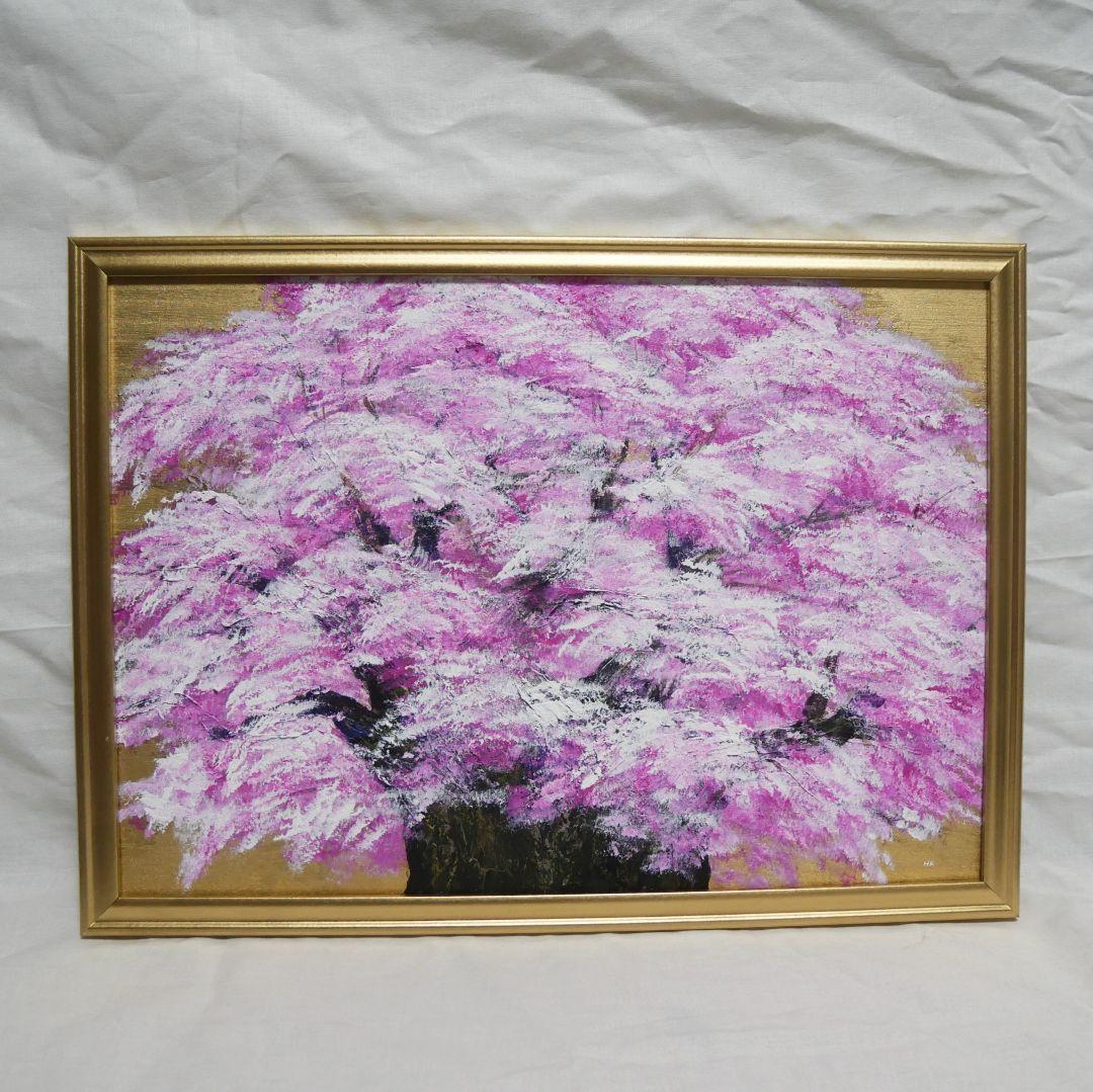 油絵 油彩 油彩画 絵画 絵【桜の大樹】