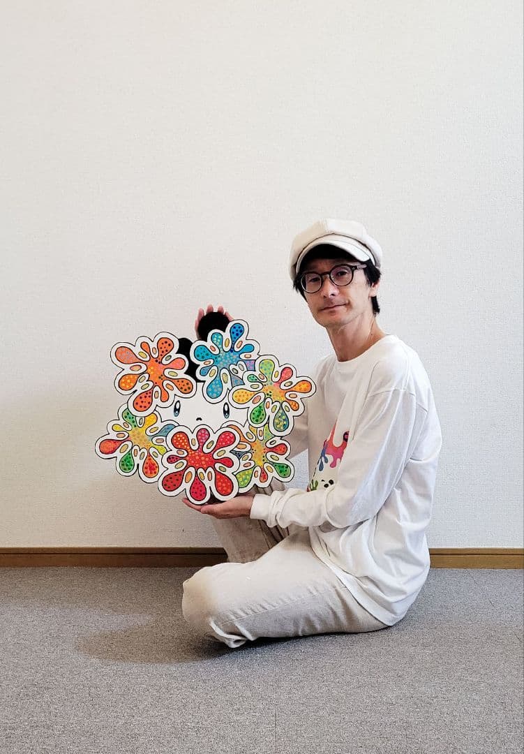 ★鈴木哲也★合板(470×430mm)★アクリル原画1点物★送料無料#135