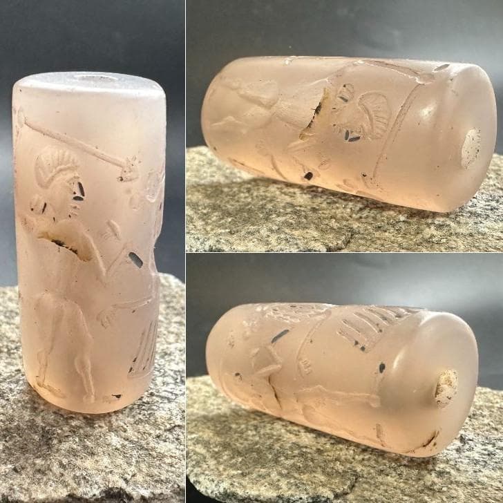 円筒印章 古代メソポタミア文明 英雄と怪物 スタンプ パワーストーン 1494