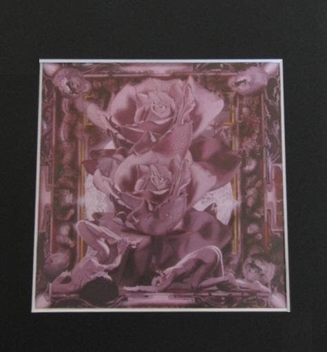 飯田四郎、【楽園(I)】、希少な額装用画集より、新品額装付、状態良好