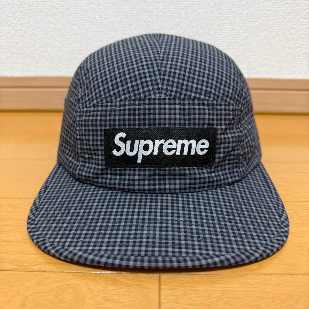 Supreme Cordura Plaid Camp Cap ブラック 25ss