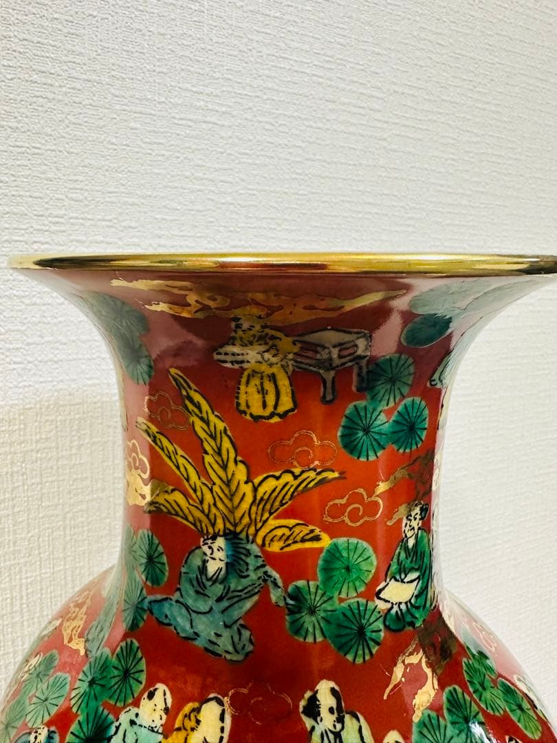 九谷燒 木米 花瓶 新品未使用品