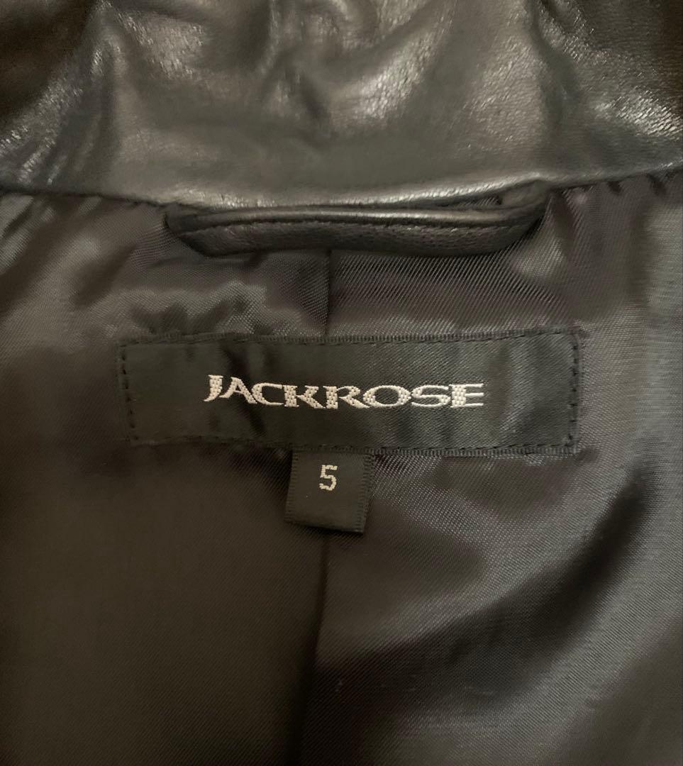ジャックローズ 羊革 シングル ライダース ジャケット　ブラック　5
