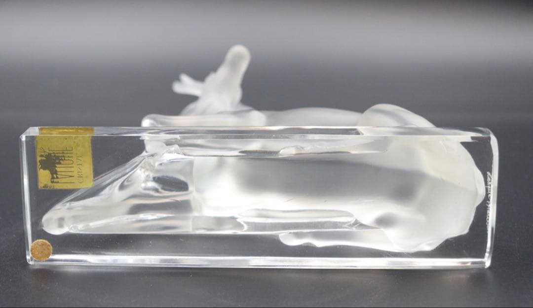 ラリック　LALIQUE 鹿　フィギュリン　クリスタル　置物