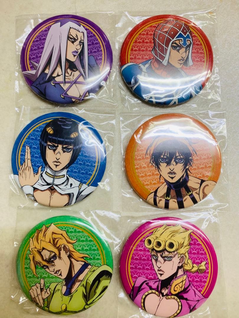 ナランチャ　ジョルノ　ブチャラティ　ミスタ　フーゴ　アバッキオ　特典缶マグネット