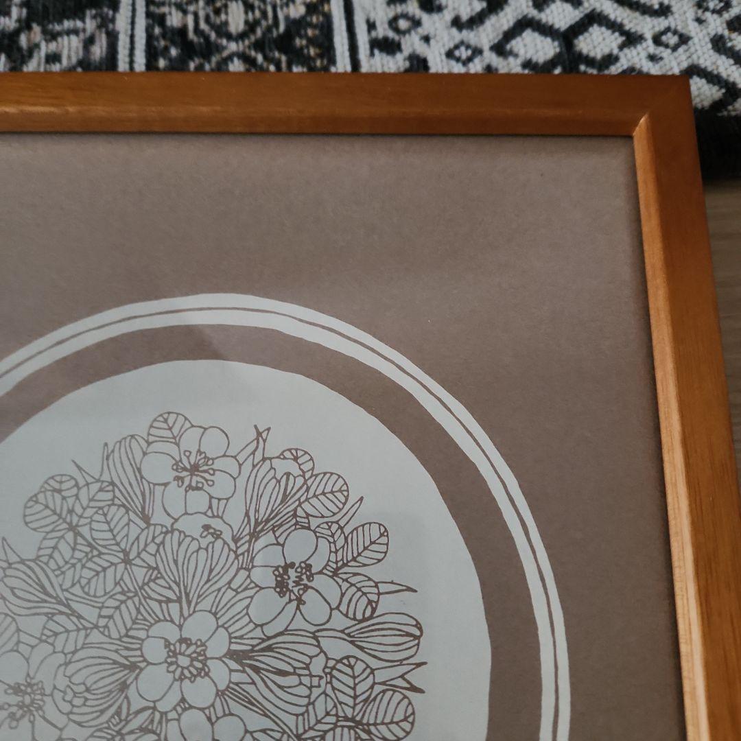 取り扱い終了品　北欧暮らしの道具店　額付きシルクスクリーン