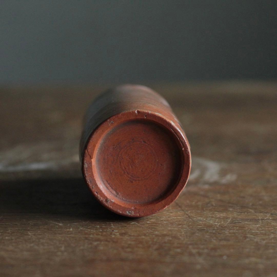 赤楽 筒盃 筒向 わらび文 古美術 古道具 アンティーク