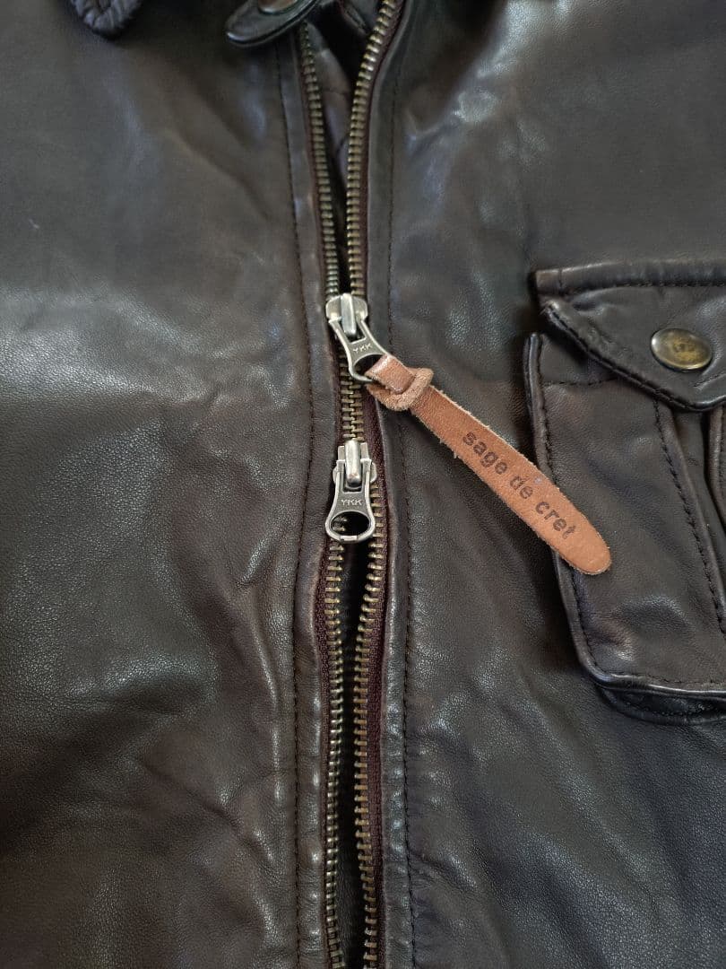値下げ！sage de cret レザー ジャケット フライト サージュデクレ