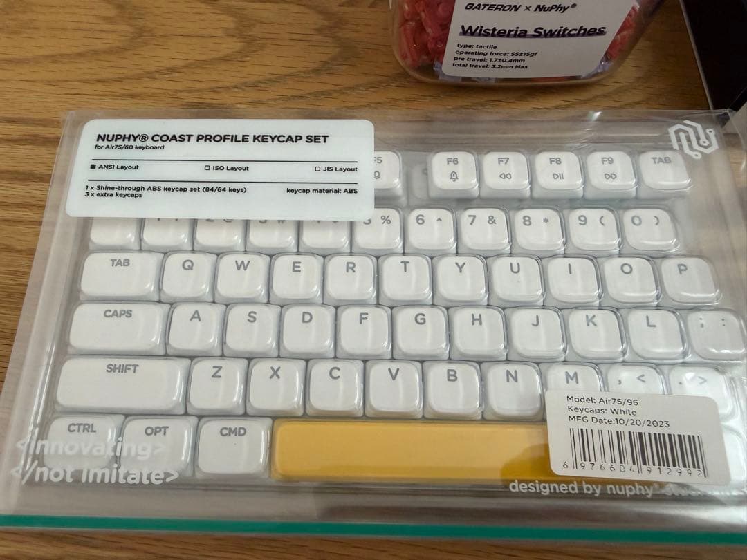 Nuphy Air75 V2 メカニカルキーボード本体 スイッチ2種類付き