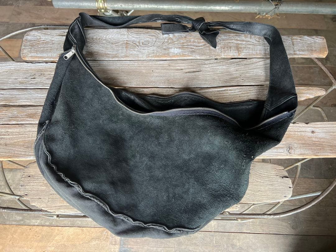 【希少】 ワールズエンド 本革×スウェード バナナバック 黒