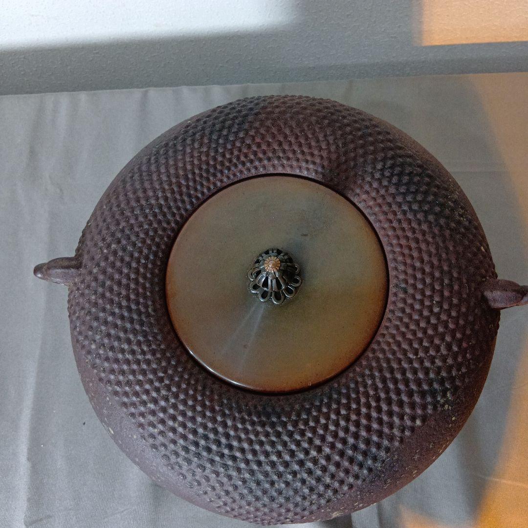 値下げ茶道具　色紙釜　佐藤清光作