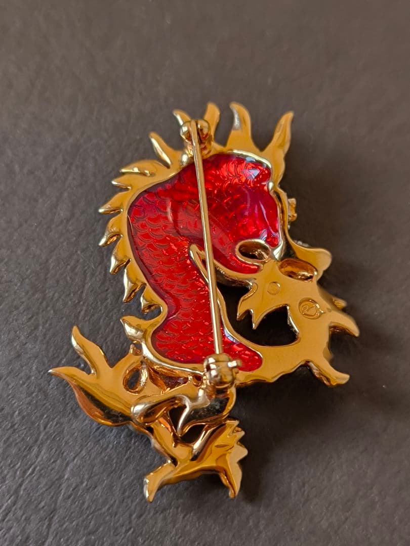 希少 SWAROVSKI スワロフスキー ブローチ ドラゴン 竜 龍