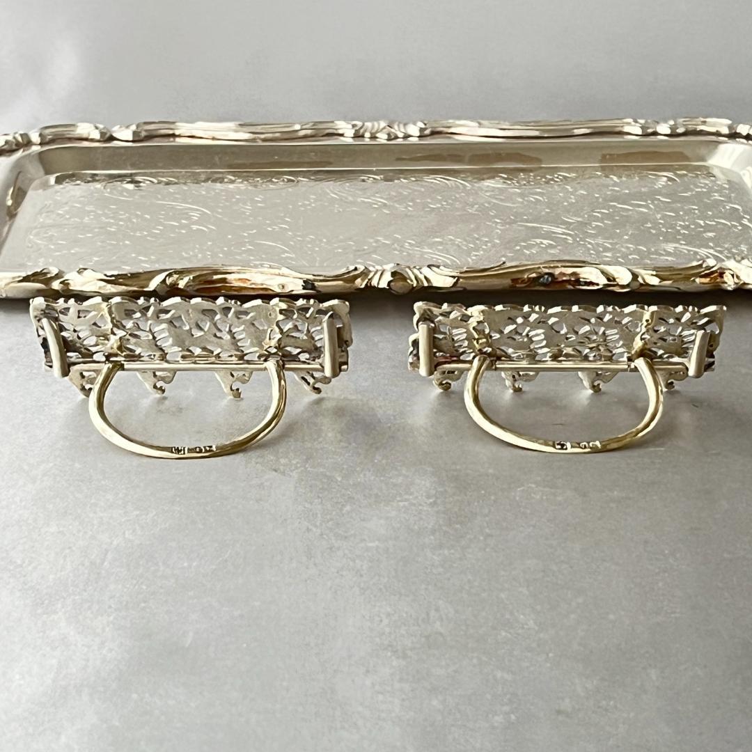 【Rosenthal, Jacob & Co.】メニューホルダー ペア【純銀】