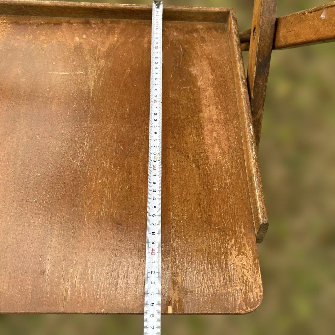 アンティーク木製折りたたみ式手押し車