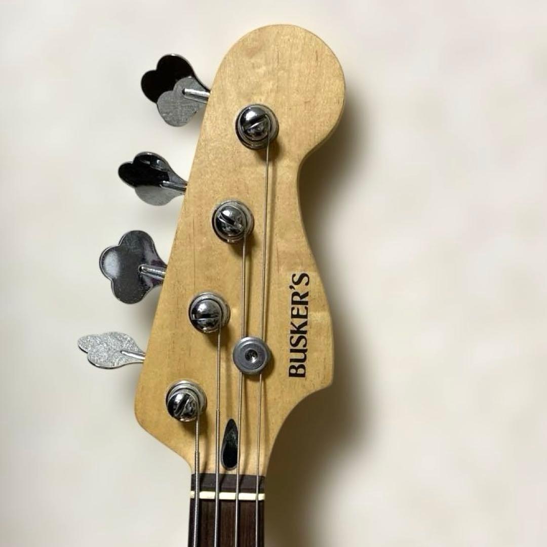 レッド エレキベース used ストラップ付き