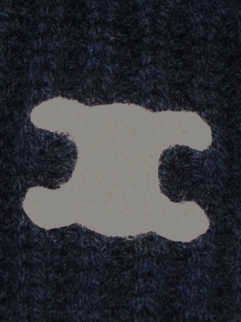 セリーヌ　カシミヤ　ニット帽　紺