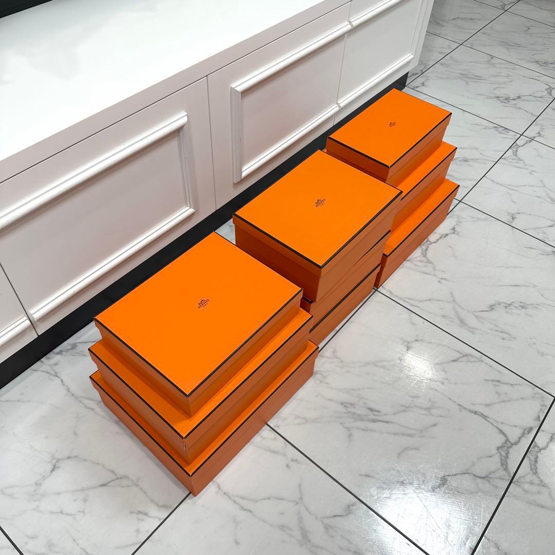 ⑳ 美品　HERMES　エルメス　オレンジ　空箱　化粧箱　9個セット