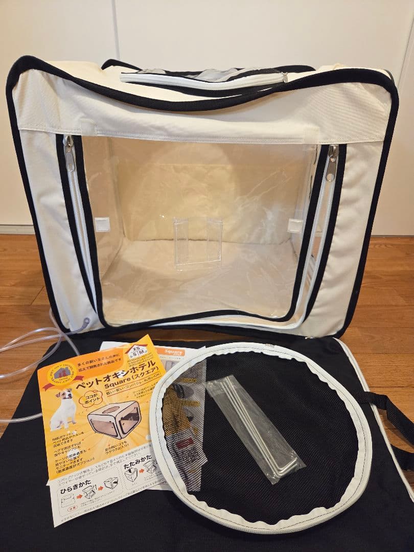 【ペット用】 酸素発生器と酸素室、酸素濃度計の3点セット　犬猫