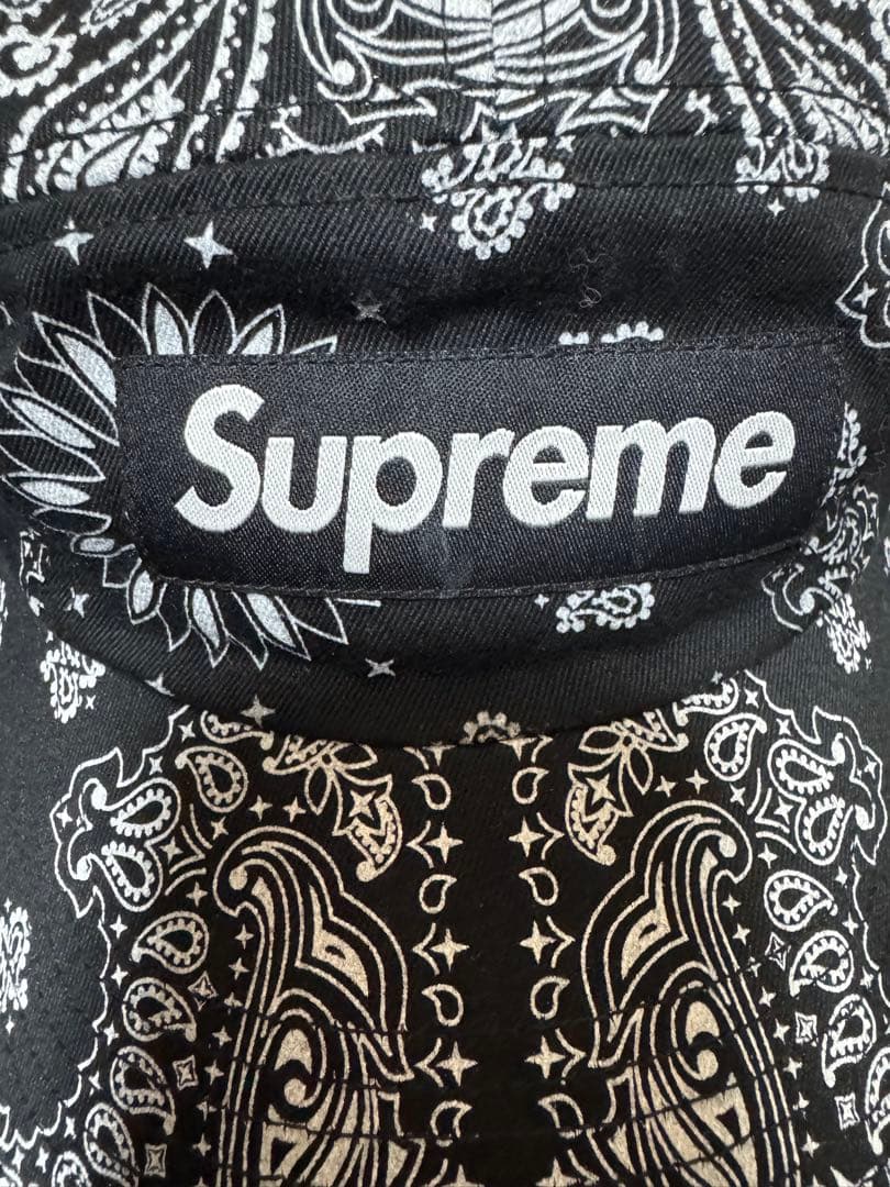 帽子 Supreme Bandana Camp Cap \"Black\"