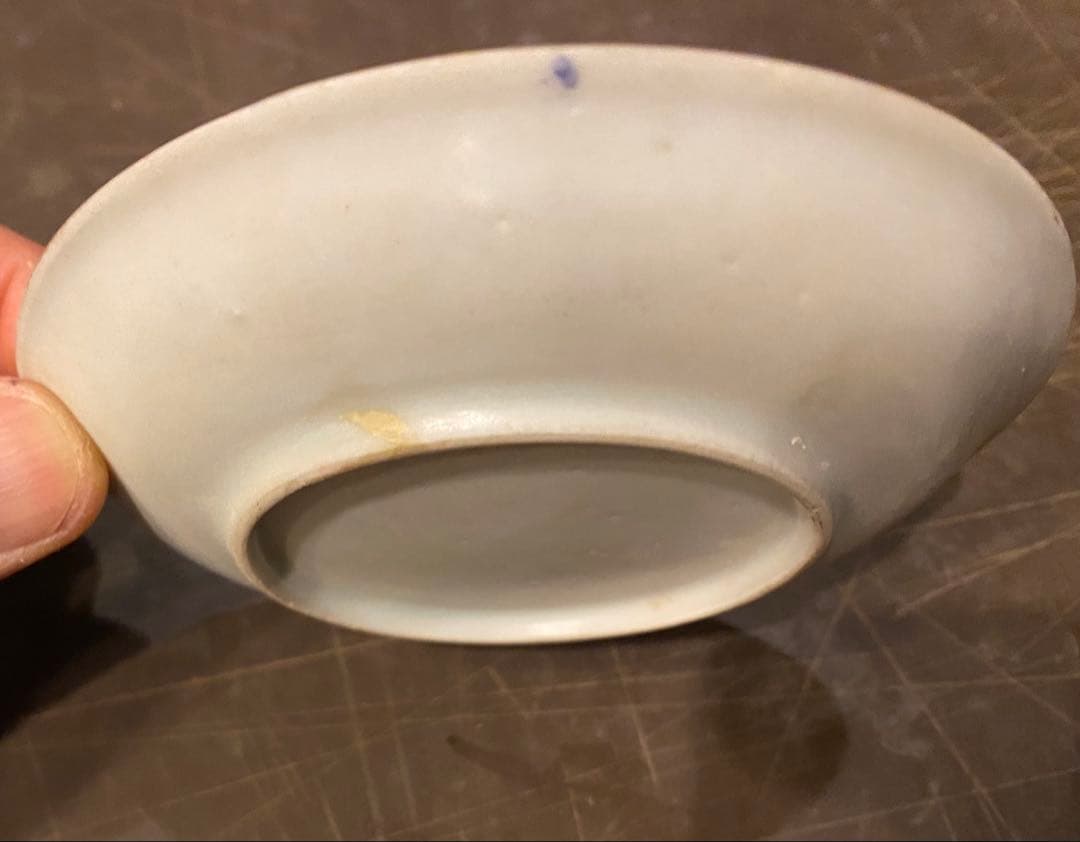 景徳鎮窯　染付絵皿　鑑賞台付 ・沈船品　ヴィンテージ　レア ・台湾茶器