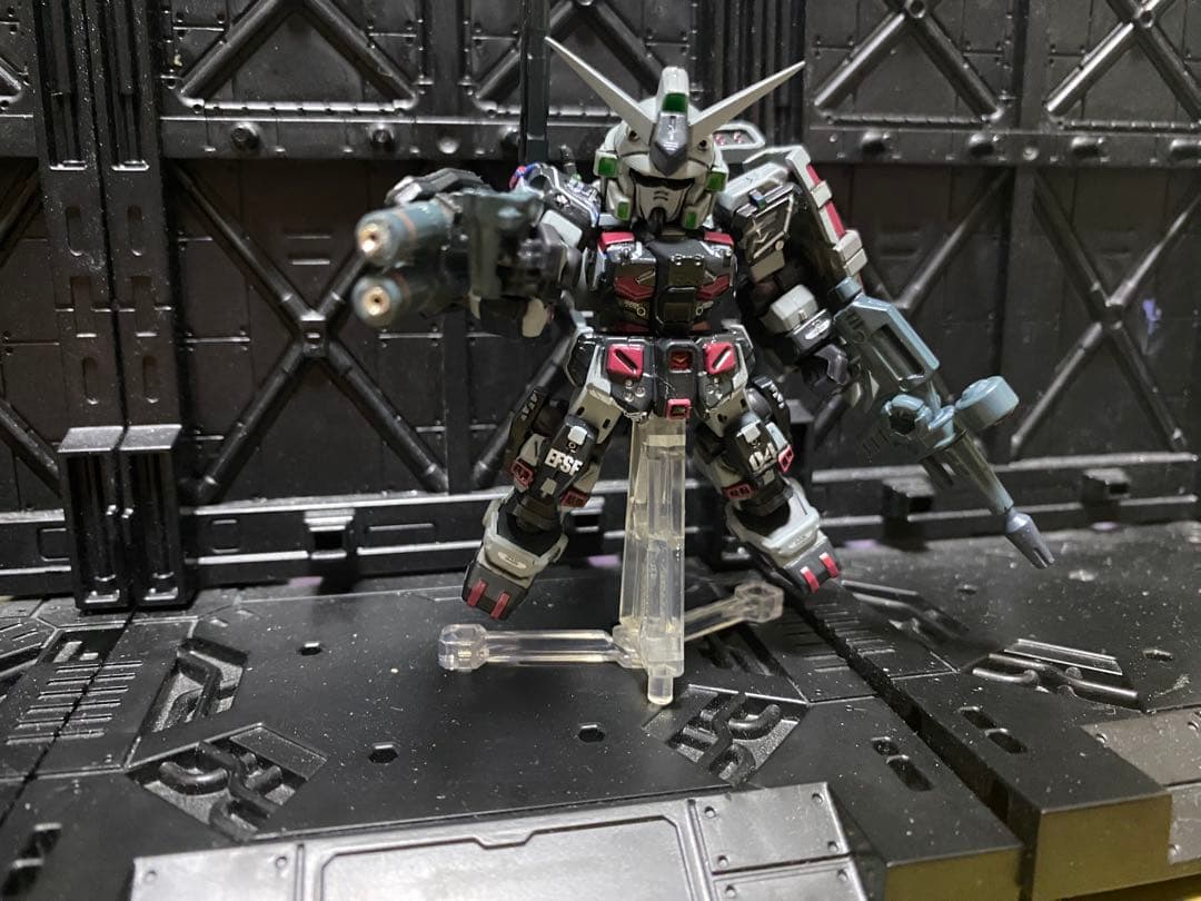 モビルスーツアンサンブル　改造　FAガンダム7号機サンダーボルトカラー完成品