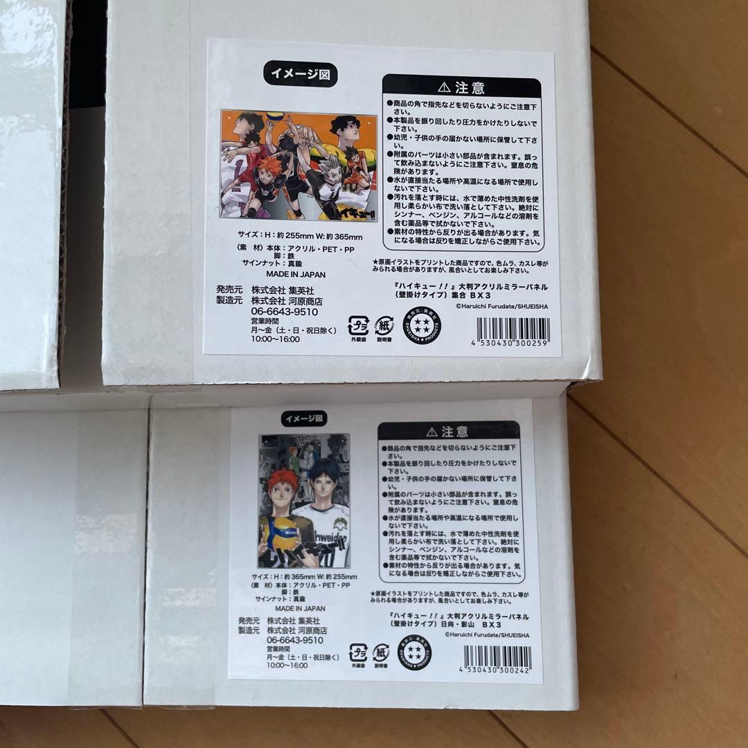 ハイキュー　大判　アクリルミラーパネル　壁掛けタイプ　集合　日向　影山
