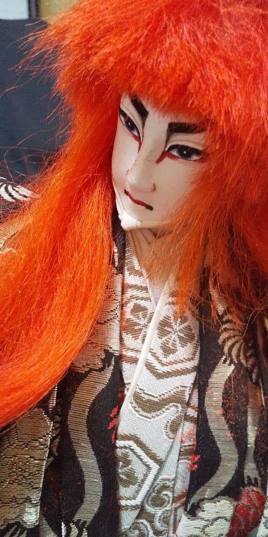 アンティーク紅白歌舞伎 人形