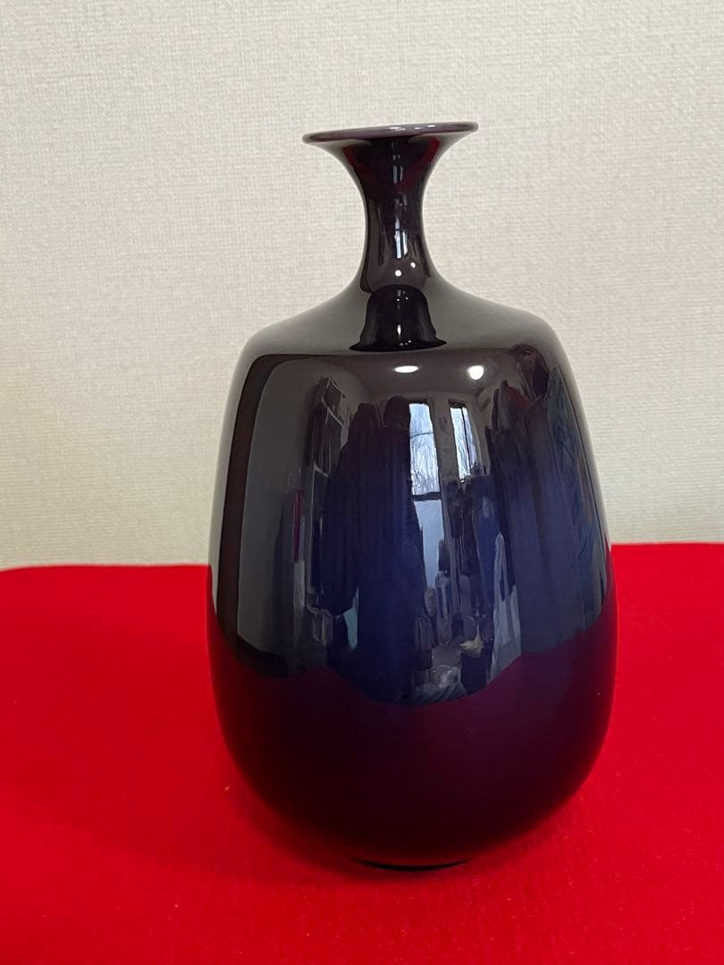 【特価】柳雨軒 三代 人間国宝 徳田八十吉（正彦銘）壺 高約21.5㎝ T260