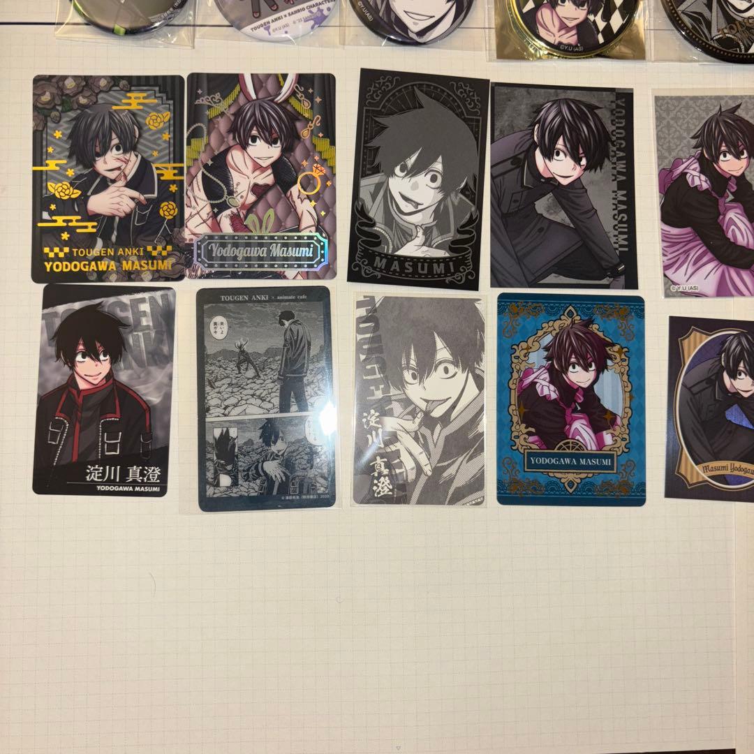 桃源暗鬼 淀川真澄 缶バッジ アクリルスタンド カード まとめ売り メイド