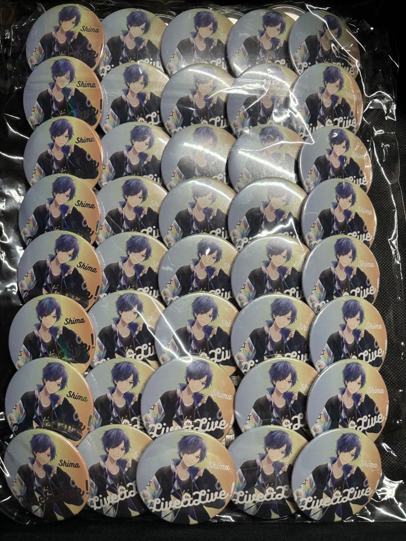 志麻缶バッジ　72個セット　RAINBOW　等身　A3痛バ