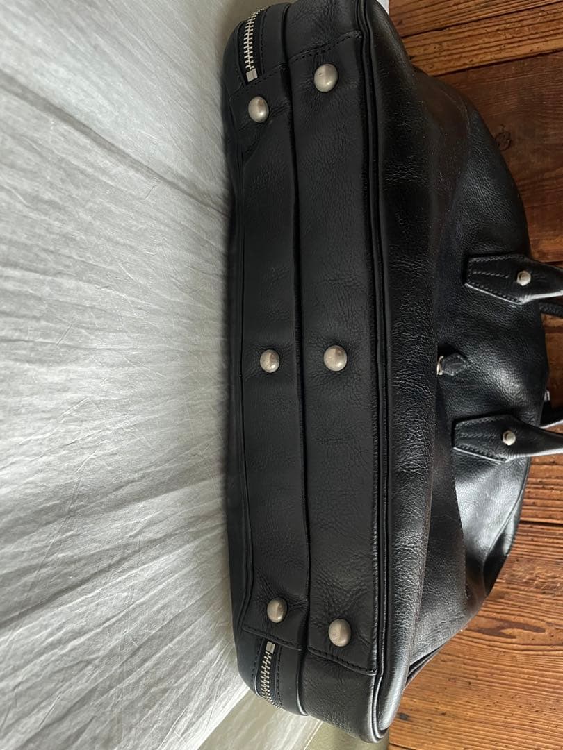 【3回使用】万双　シモーネＢＯＸ　ダブル天ファスナー　ブラック　ストラップ有り