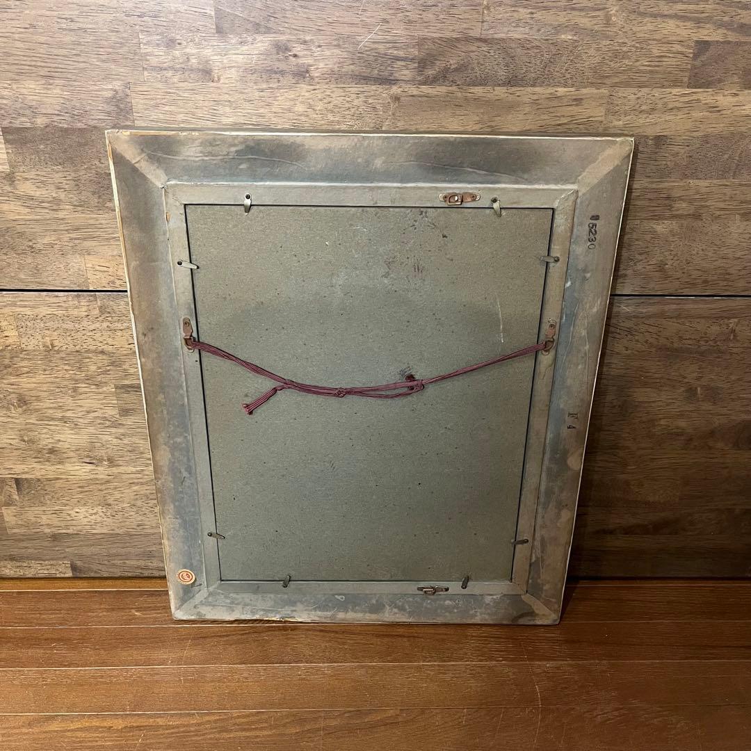 【アンティーク】額装 額縁 小林恵 F4号 静物画 果物と花 油絵 油彩画 絵画