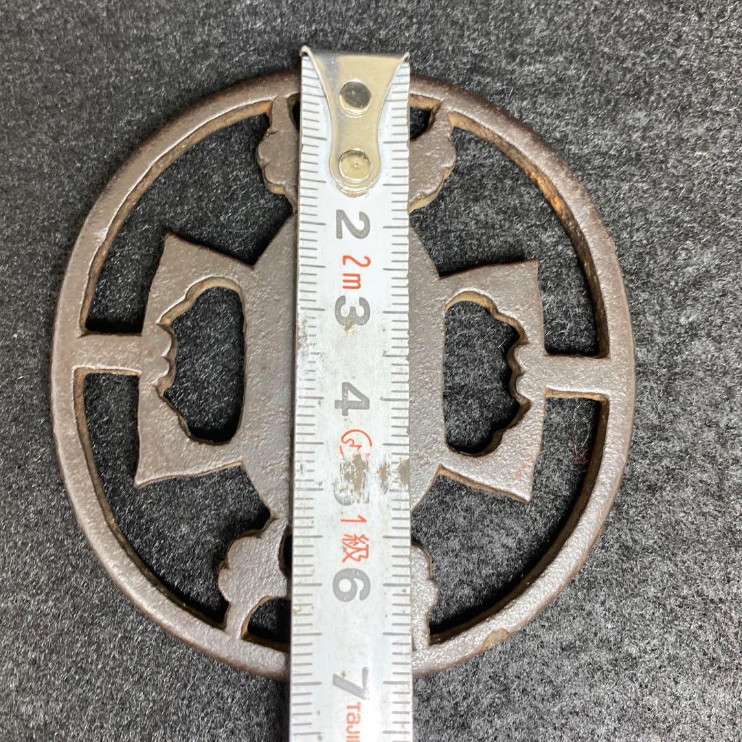 江戸期　透刀鍔　共箱　69g 東さ7-0310☆2F