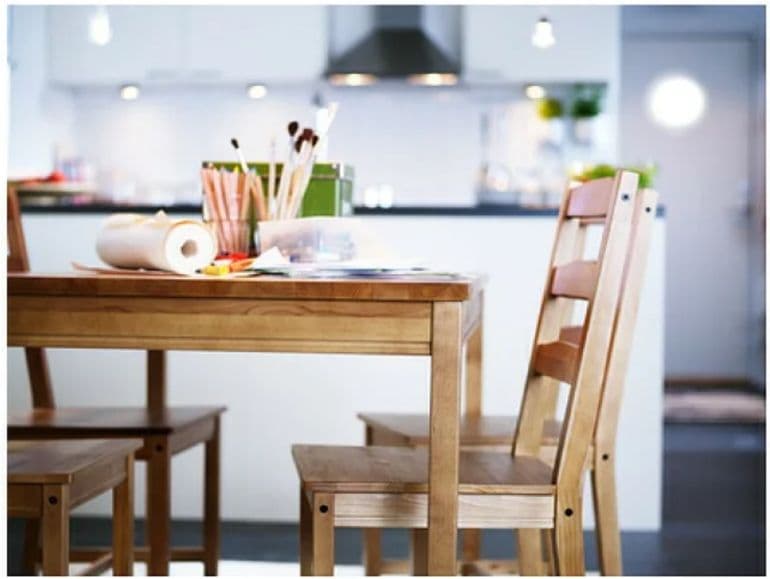 《送料込》IKEA ヨックモック 木製 テーブル ダイニング 机 食卓