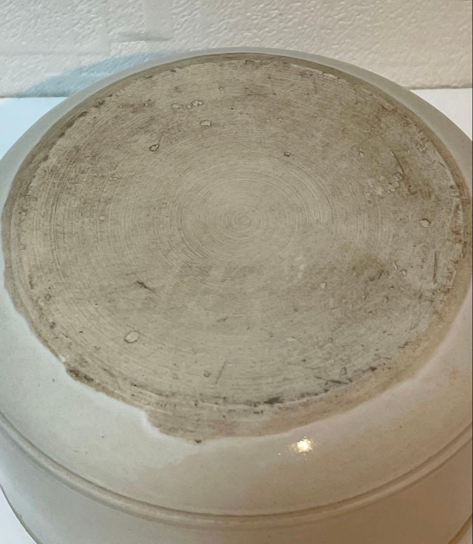 中国 骨董品 北宋時代 尚食局 定窯白磁 剔刻 龍紋盒。