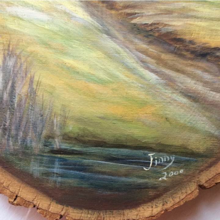 南風原薫子 松本裕子 風景画 トールペイント 貴重 直筆