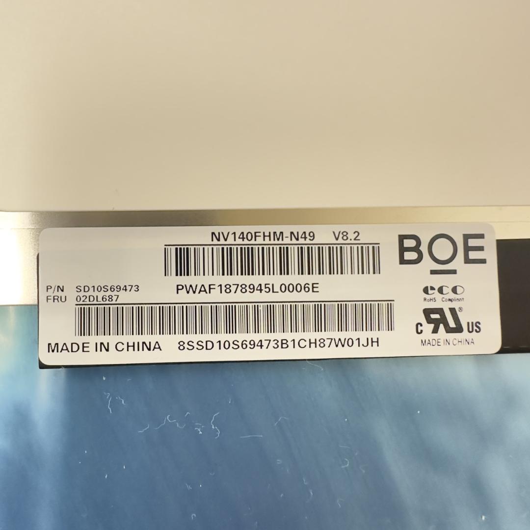 修理交換用 NV140FHM-N49 液晶パネル フルHD ノングレア