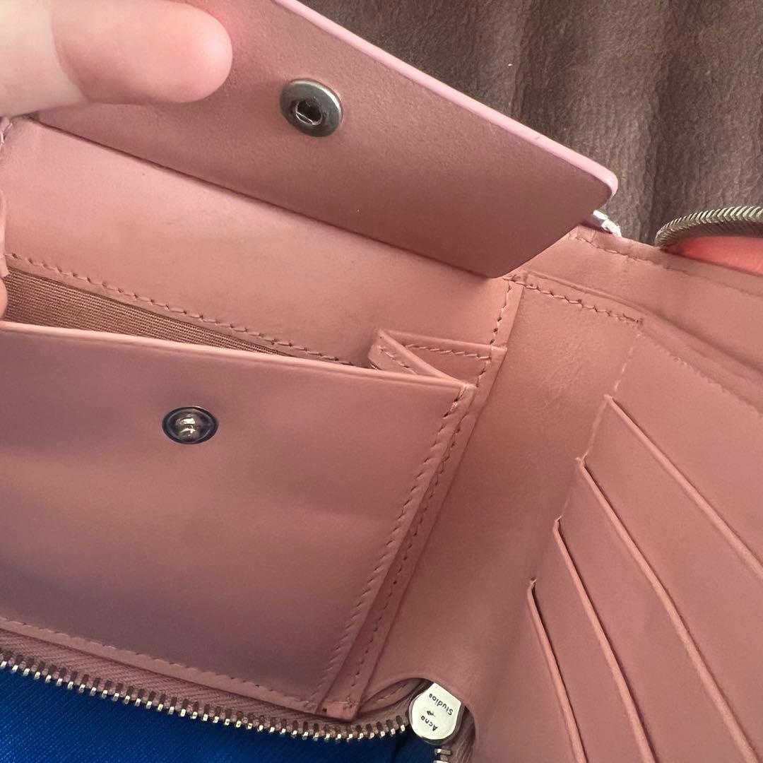 acne studious 財布 ピンク