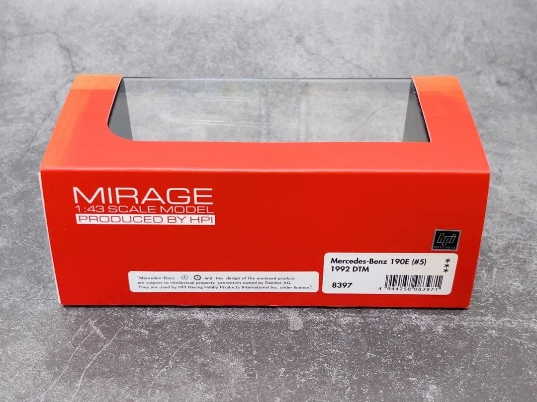 ミニカー HPI 1/43 MIRAGE DTM Mercedes-Benz 190E