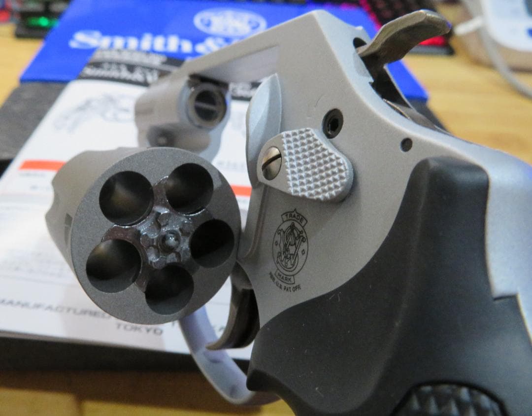 タナカ　S&W M360　HW セラコート 未発火　グリップ追加