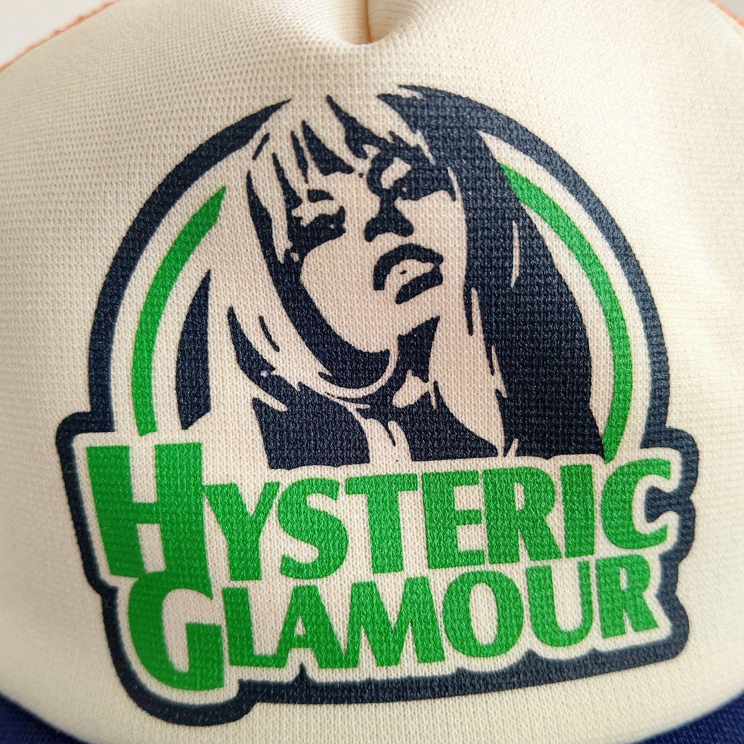 HYSTERIC GLAMOUR メッシュキャップ girl オレンジ×ネイビー