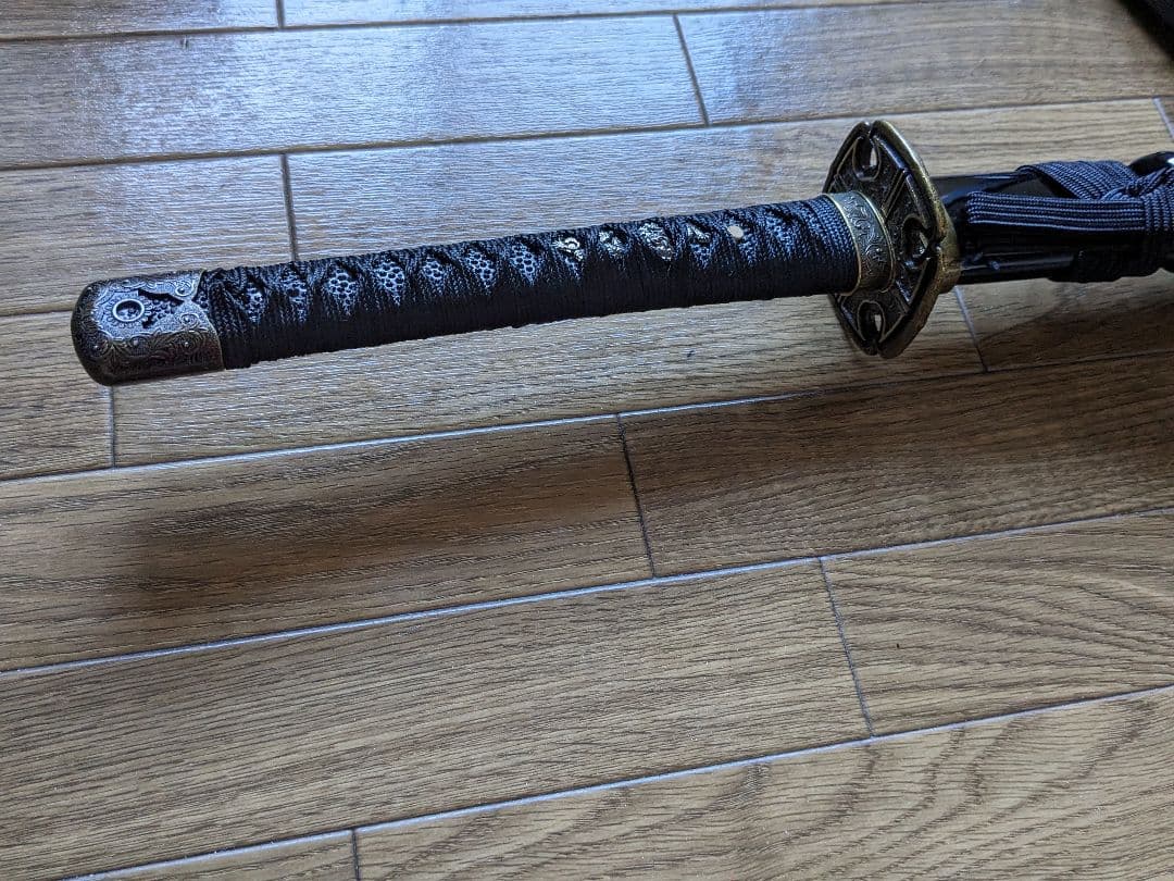 kanon模造刀 アルミ刀身 沖田総司拵 闇一文字　刀掛け 目釘抜き付属