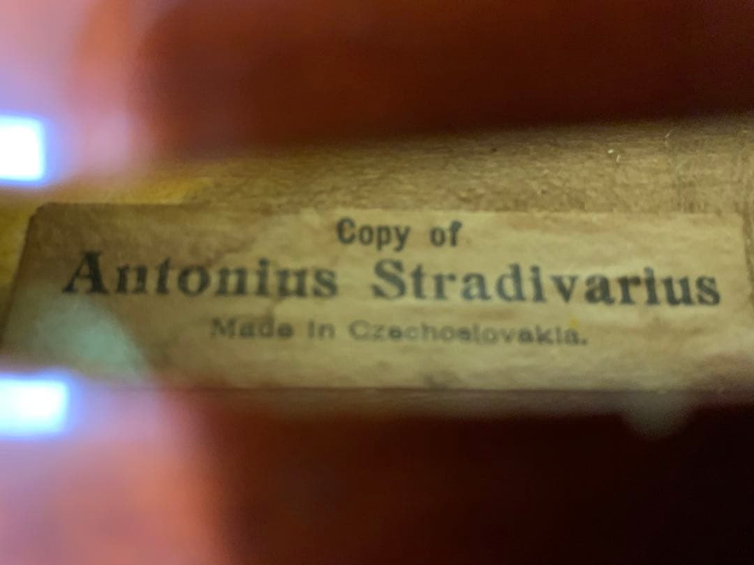 チェコ　工房製　4/4 バイオリン　裏板一枚板