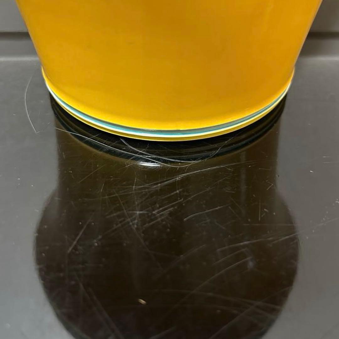 黄交趾独楽末広水指　茶道具懐石茶箱鵬雲斎坐忘斎淡々斎即中斎七事式而妙斎香合棗茶碗