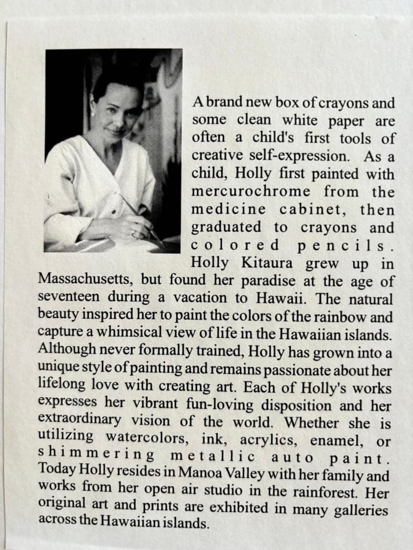 カエル 絵画 ハワイアーティストHolly Kitaura 額縁付 ハワイで購入