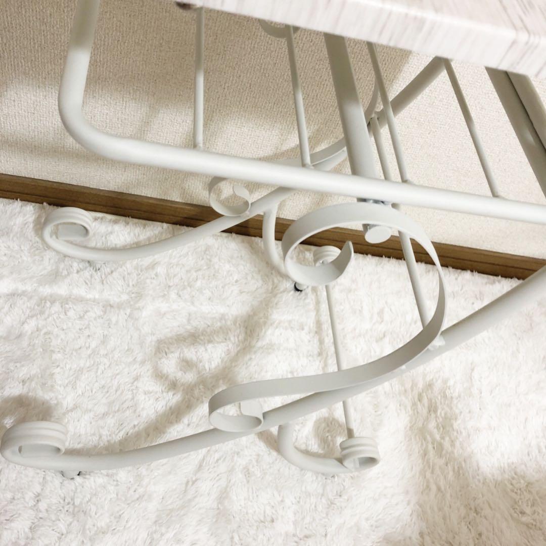 サイドテーブル ホワイト 完成品