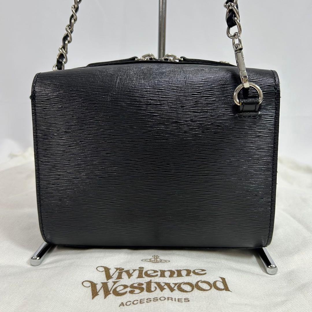 【未使用級】ヴィヴィアンウエストウッド ショルダーバッグ レザー オーブ 型押し